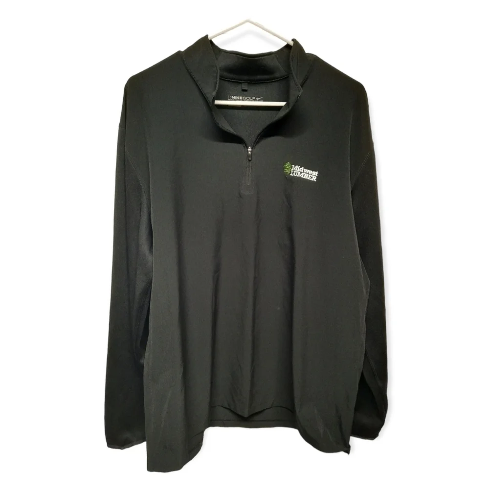 NIKE GOLF Dri-Fit Fabric Mix 1/2 Zip Long Sleeve cover Up